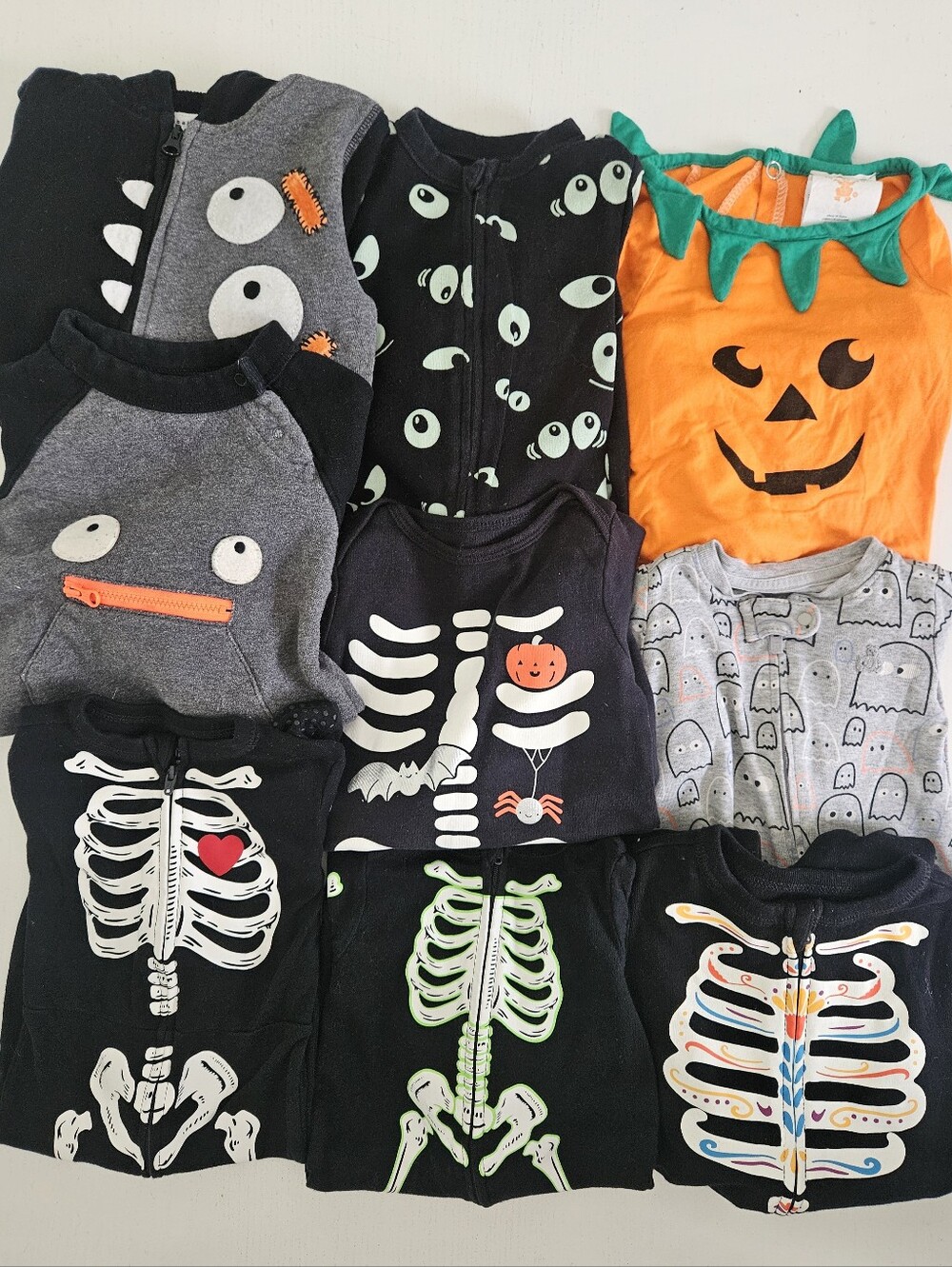 Lot Of Baby Halloween Sleepers 0-18 Months